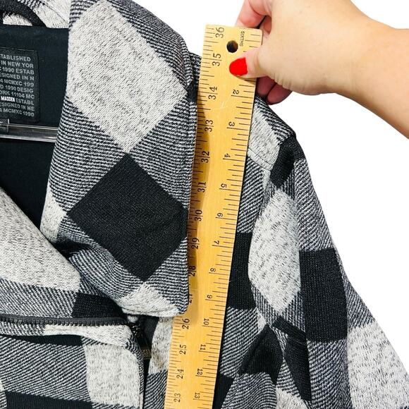 STEVE MADDEN Women Trench Coat Sz 3XL Buffalo Check Plaid Tie Waist Cozy Classic - Picture 12 of 12